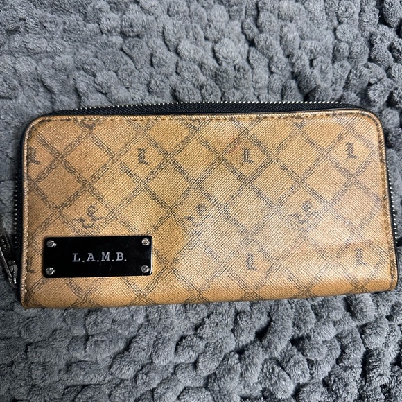 L.A.M.B. Brown Logo Pattern Wallet - Picture 1 of 8